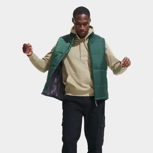 Gilet unisex trapuntato in poliestere con zip e 2 tasche 210gr