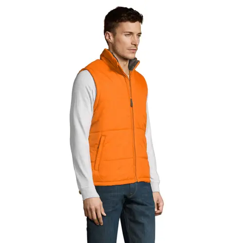 Gilet unisex trapuntato in poliestere con zip e 2 tasche 210gr