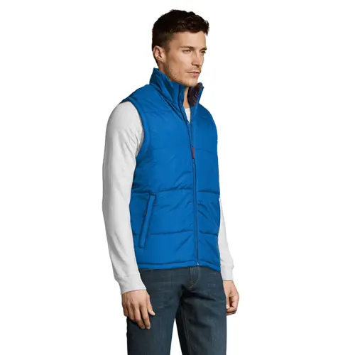 Gilet unisex trapuntato in poliestere con zip e 2 tasche 210gr