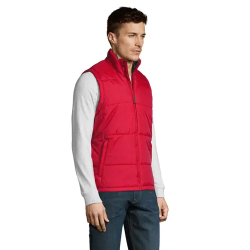 Gilet unisex trapuntato in poliestere con zip e 2 tasche 210gr