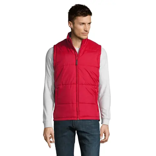 Gilet unisex trapuntato in poliestere con zip e 2 tasche 210gr