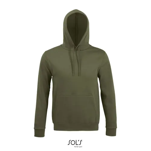 Felpa da adulto unisex colori assortiti con cappuccio e tasca a marsupio taglio aderente in cotone e poliestere 280gr