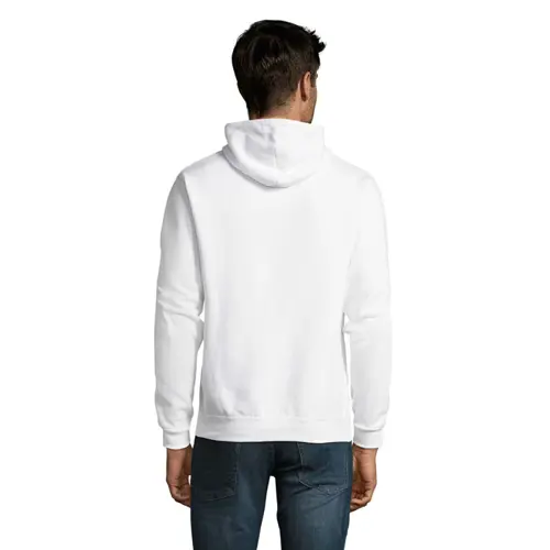 Felpa da adulto unisex colori assortiti con cappuccio e tasca a marsupio taglio aderente in cotone e poliestere 280gr