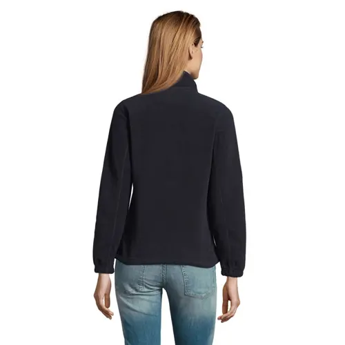 Felpa da donna colori assortiti con collo alto e cerniera in pile 300gr