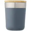 Bicchiere termico in acciaio inox con isolamento sottovuoto in rame e coperchio in bambù da 300ml