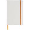 Block note A5 bianco con elastico e segnapagine colorato e 80 pagine a righe