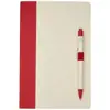 Block notes A5 realizzato con cartoni del latte riciclati 80 fogli a righe e penna a sfera refill nero