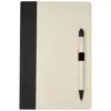 Block notes A5 realizzato con cartoni del latte riciclati 80 fogli a righe e penna a sfera refill nero