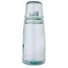 Bottiglia con coperchio in alluminio da 1l e bicchiere da 220ml in vetro riciclato
