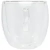 Set di 2 tazze in vetro a doppia parete da 250 ml con sottobicchiere in bambù