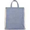 Sacca in cotone riciclato con cordoncino in tessuto disponibili varie colorazioni da 210gr 38x42cm