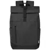 Zaino in RPET roll-up e porta pc da 15,6" spallacci imbottiti regolabili tasca frontale con cerniera 12L 25x14x43cm