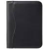 Cartella portadocumenti in similpelle con block notes A5 con fogli a righe e tasche interne