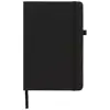 Block notes A5 con copertina nera in PU e 96 fogli a righe color crema 70gr