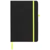 Block notes A5 con copertina nera in PU e 96 fogli a righe color crema 70gr