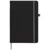 Block notes A5 con copertina nera in PU e 96 fogli a righe color crema 70gr