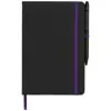 Block notes A5 con chiusura a elastico e penna con touch screen refill nero 96 fogli a righe color crema