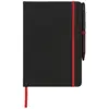 Block notes A5 con chiusura a elastico e penna con touch screen refill nero 96 fogli a righe color crema