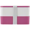 Porta pranzo con due scomparti in plastica priva di BPA e fascia di chiusura in RPET da 700ml 
