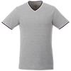 T-shirt da uomo colori assortiti scollo a v con bordino a contrasto su colletto e maniche 100% cotone 180gr