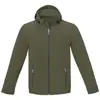 Giacca softshell da uomo impermeabile a tre strati con cappuccio staccabile interno in micropile