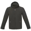 Giacca softshell da uomo impermeabile a tre strati con cappuccio staccabile interno in micropile
