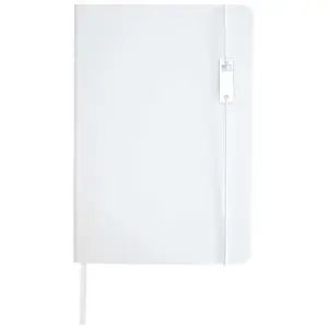 Set block notes A5 fogli a righe con copertina rigida e penna roller confezione regalo in cartone