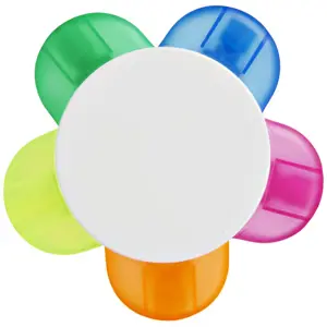 Evidenziatore a forma di fiore, 5 colori
