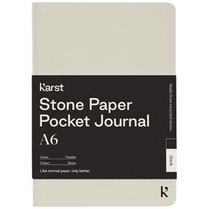 Block notes A6 tascabile in carta di pietra con copertina morbida con marchio Karst