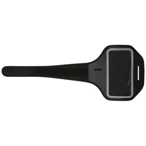 Bracciale porta smartphone regolabile con cover trasparente e striscia riflettente 