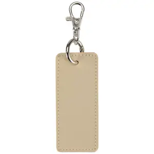 Portachiavi a forma rettangolare in materiale PU riciclato certificato GRS