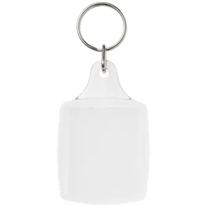 Portachiavi trasparente quadrato con inserto 45x35mm