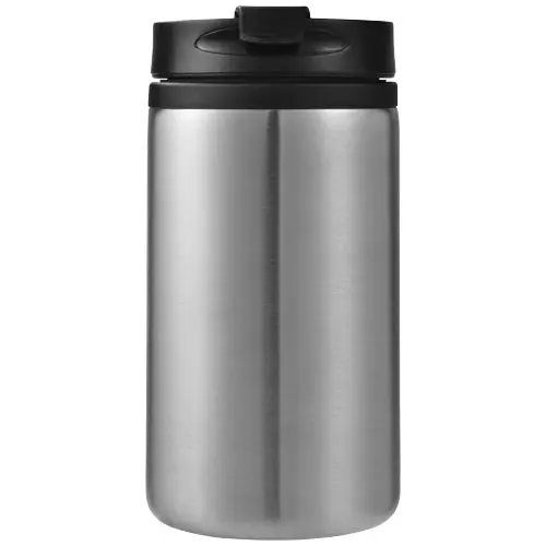 Bicchiere termico in acciaio inox e plastica con coperchio a vite 300ml