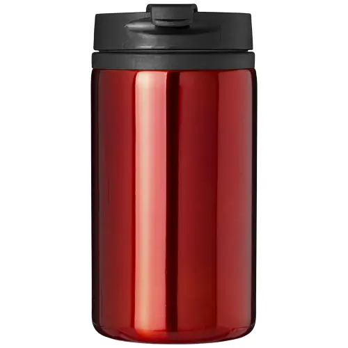 Bicchiere termico in acciaio inox e plastica con coperchio a vite 300ml