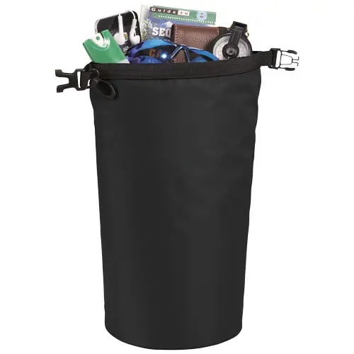 Sacca da 10l impermeabile in poliestere con chiusura ad avvolgimento con fibbia in plastica 20x45cm