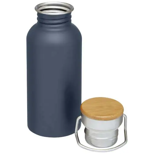 Borraccia in acciaio inossidabile da 550 ml con tappo a vite in bambù 