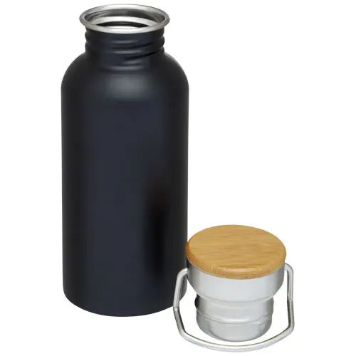 Borraccia in acciaio inossidabile da 550 ml con tappo a vite in bambù 