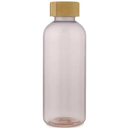 Borraccia in plastica riciclata da 650 ml con tappo in bambù