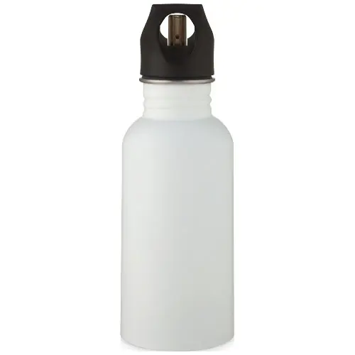 Borraccia sportiva inox da 500 ml collo largo per ghiaccio e coperchio con beccuccio 