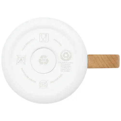 Tazza in acciaio inox riciclato certificato con manico in legno di faggio e isolamento sottovuoto in rame da 360ml