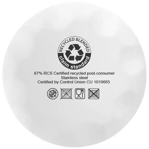 Borraccia termica in acciaio inossidabile riciclato certificato RCS con isolamento sottovuoto in rame in confezione regalo in cartone riciclato 500ml