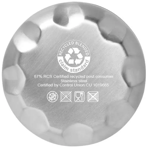 Borraccia termica in acciaio inossidabile riciclato certificato RCS con isolamento sottovuoto in rame in confezione regalo in cartone riciclato 500ml