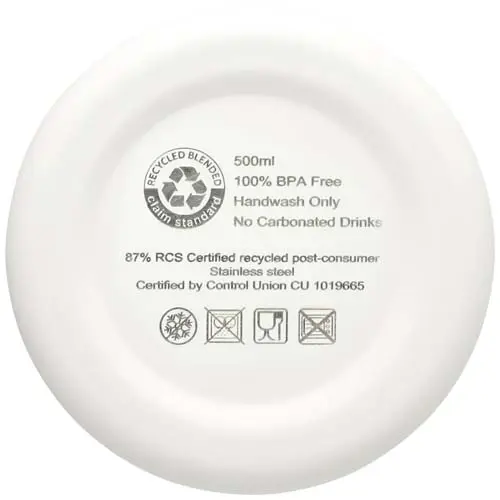 Borraccia con isolamento sottovuoto in rame certificata RCS finitura opaca confezione in cartone riciclato 500ml