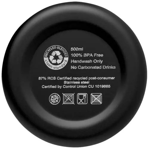 Borraccia con isolamento sottovuoto in rame certificata RCS finitura opaca confezione in cartone riciclato 500ml