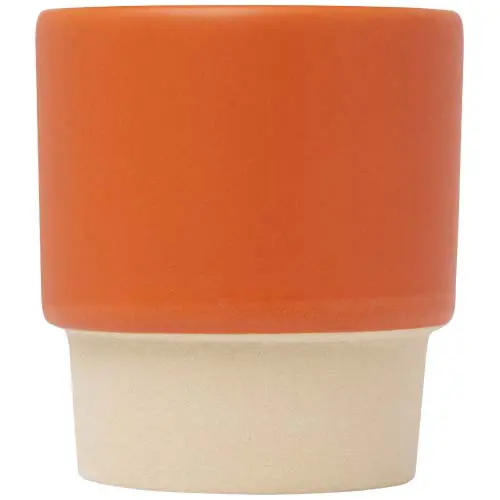 Tazza per caffè espresso impilabile con fondo in argilla finitura opaca confezione regalo in cartone riciclato inclusa da 130ml