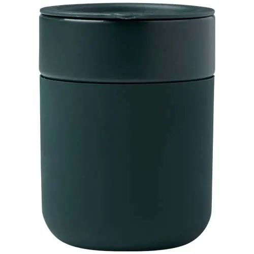 Bicchiere termico in ceramica con involucro in silicone e coperchio in plastica da 330ml