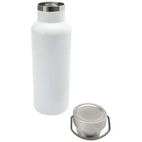 Borraccia in acciaio inox doppio strato con coperchio a vite e manico ad anello da 500 ml