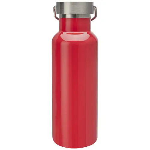 Borraccia in acciaio inox doppio strato con coperchio a vite e manico ad anello da 500 ml