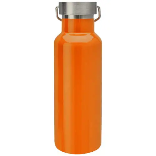 Borraccia in acciaio inox doppio strato con coperchio a vite e manico ad anello da 500 ml