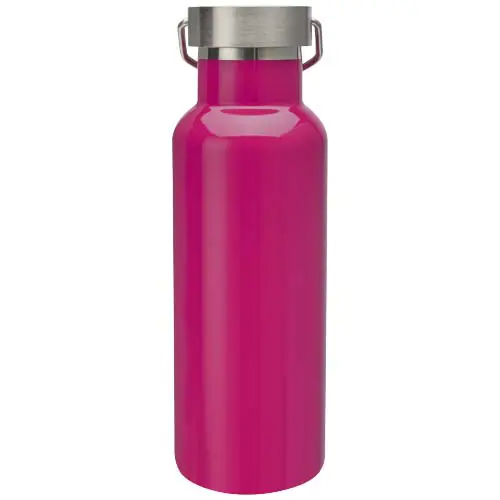 Borraccia in acciaio inox doppio strato con coperchio a vite e manico ad anello da 500 ml